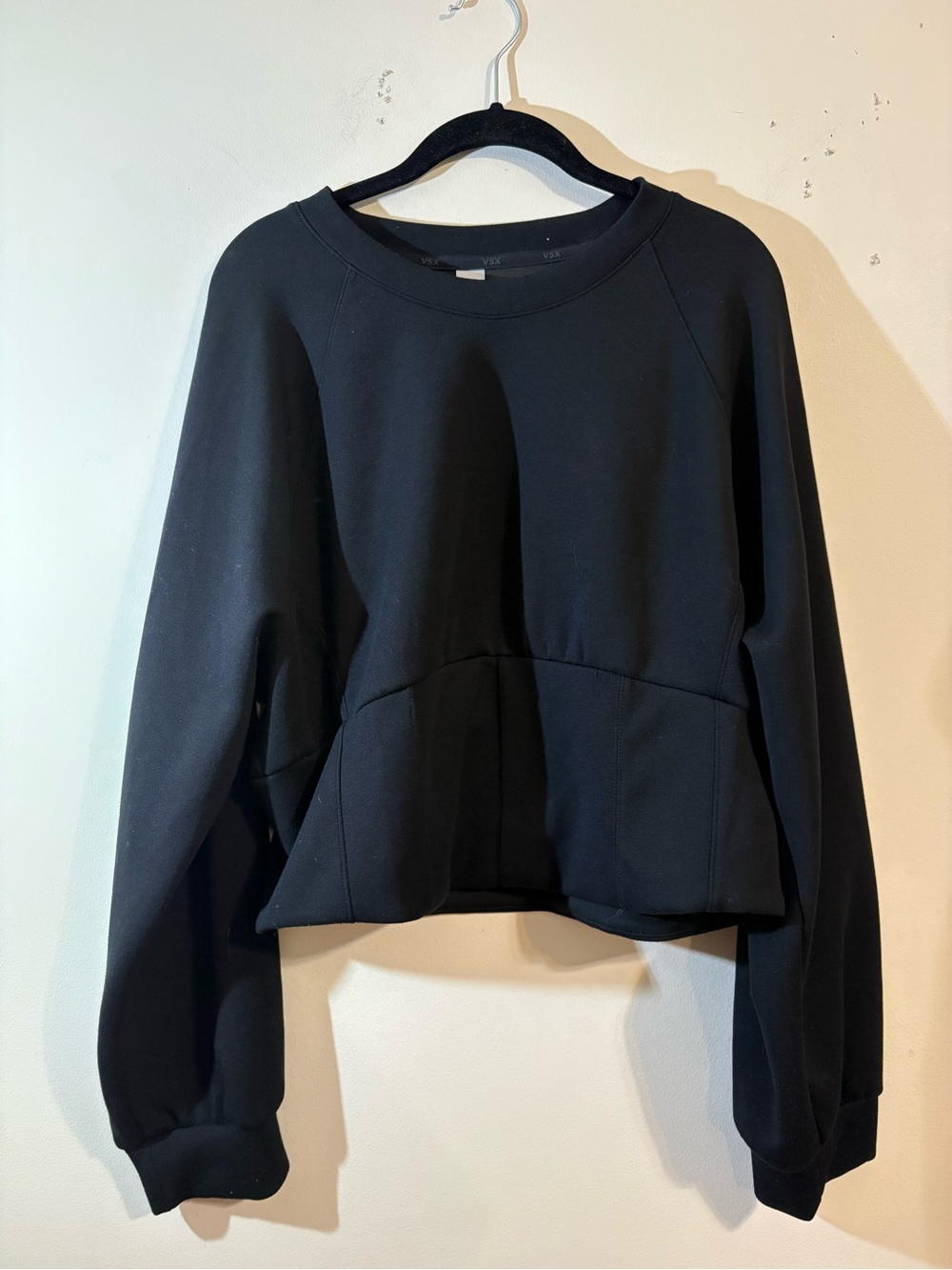 Victoria's Secret VSX Black Women's XXL Sweatshirt relaxed fit drop shoulders